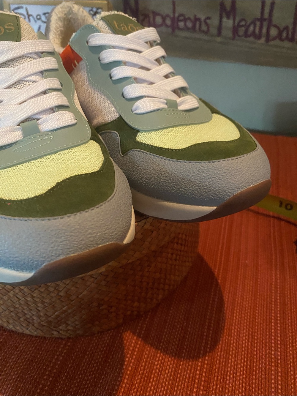 Taos Detour women's sneakers vibrant multi-color design suede and mesh uppers. - Picture 10 of 16